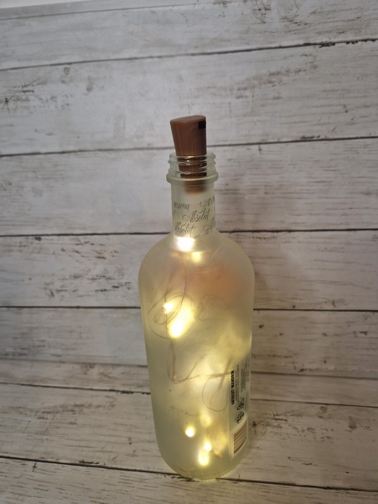 Absolute mandarin empty vodka bottle with lights (Ak20)