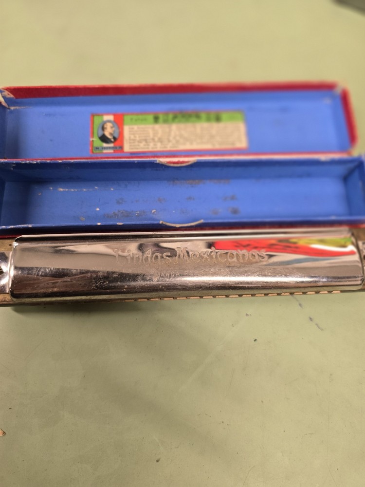 Linda's Mexicanas, M Hohner Chromonica Harmonica