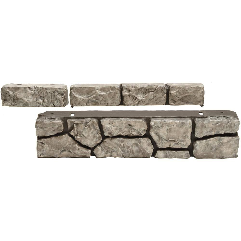 StoneWall Border - 10 ft. x 6 in. Grey No-Dig DIY Garden and Landscape Edging