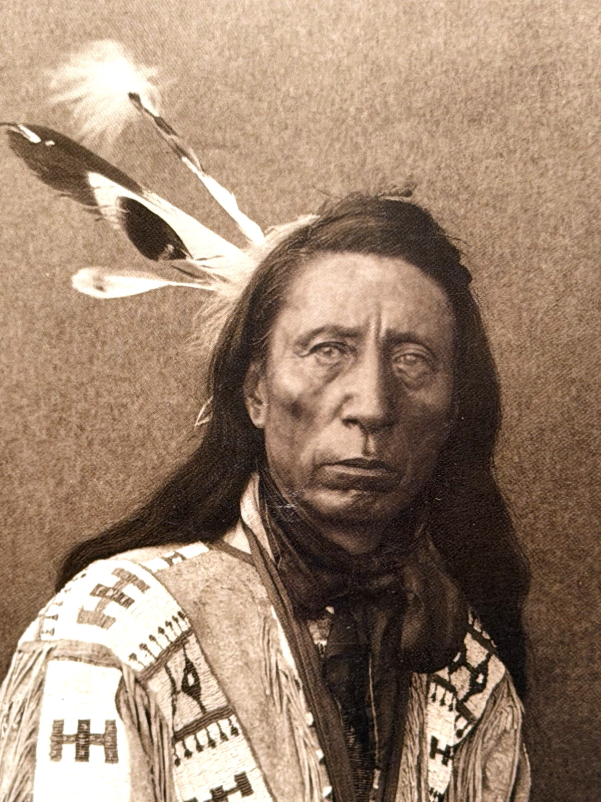 Vintage Native American Indian Portrait of Jack Red Cloud Chief of Oglala Sioux