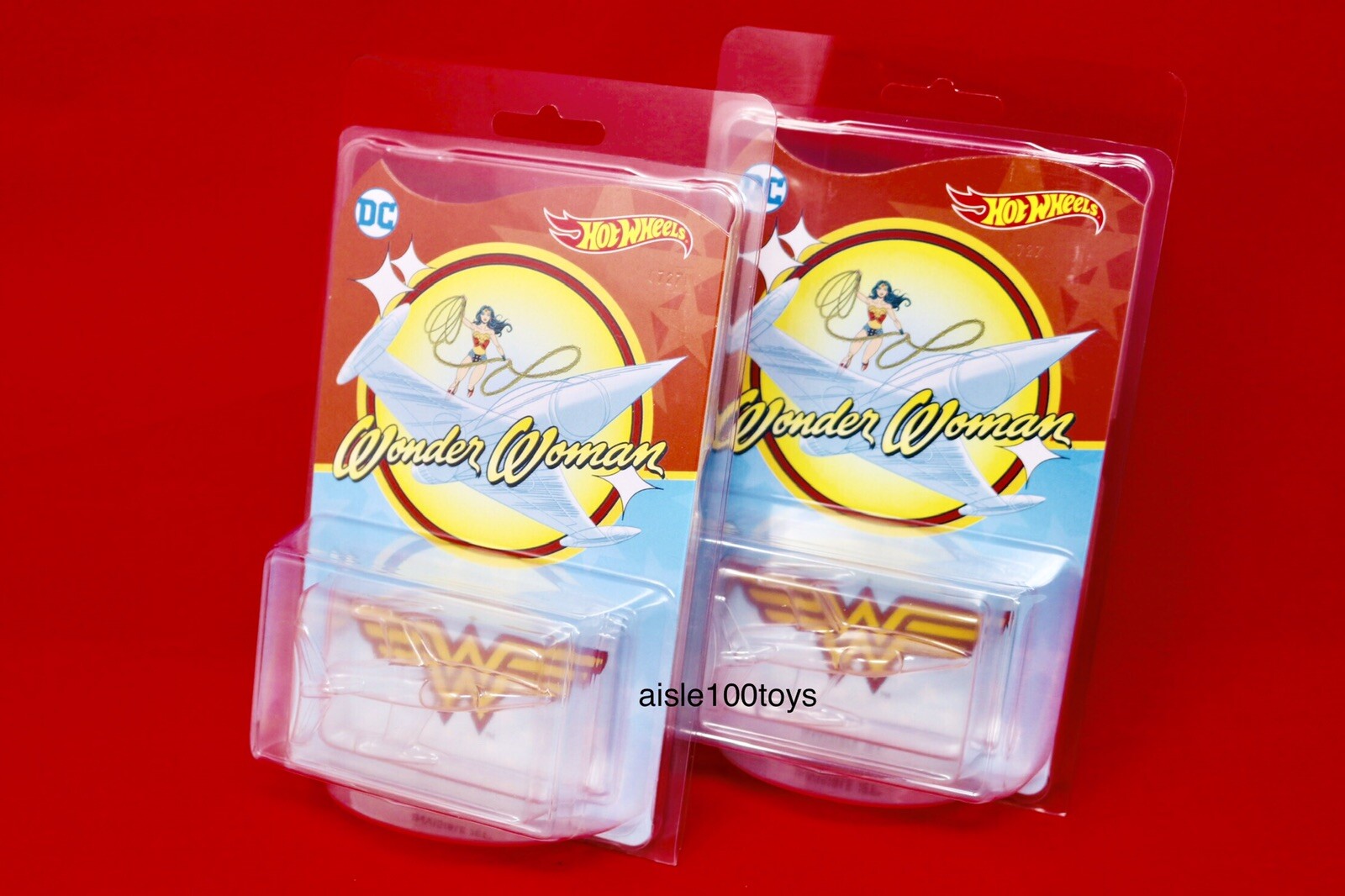 Hot Wheels DC Wonder Woman Invisible Jet Collector Edition Mail In Away Lot Of 2