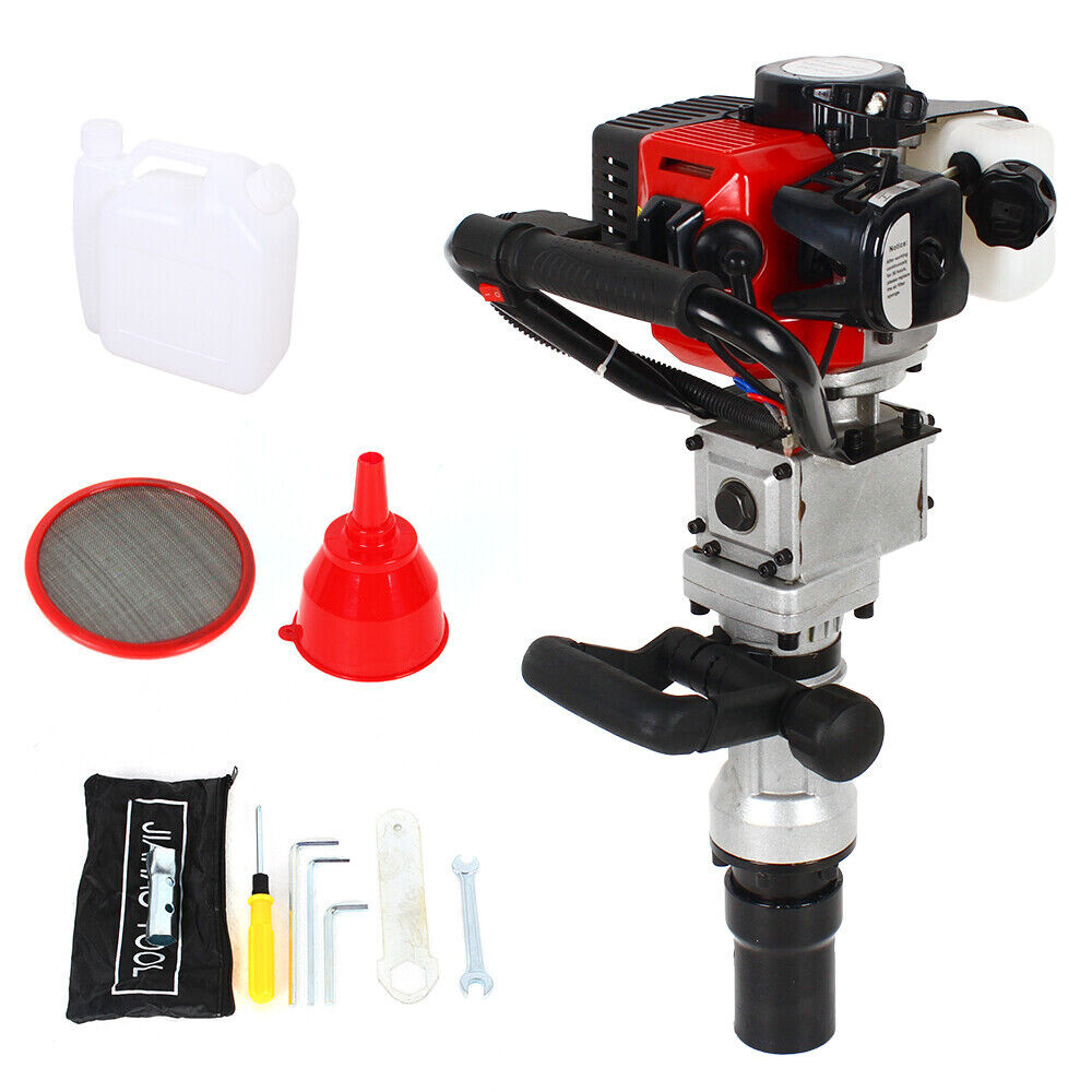 Gas Powered T-Post Driver 2 Stroke Pole Pounder Pile Driver Hammer Portable