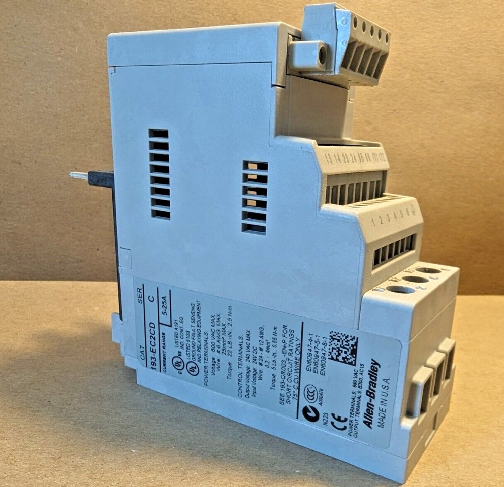 AB 193-EC2CD Solid State Overload Relay 5-25A 193EC2CD NEW US Free Tax