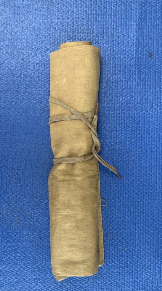 VTG 40 WW2 U.S. Army Olive Drab Military Sewing Kit Pouch Stenciled w/ buttons