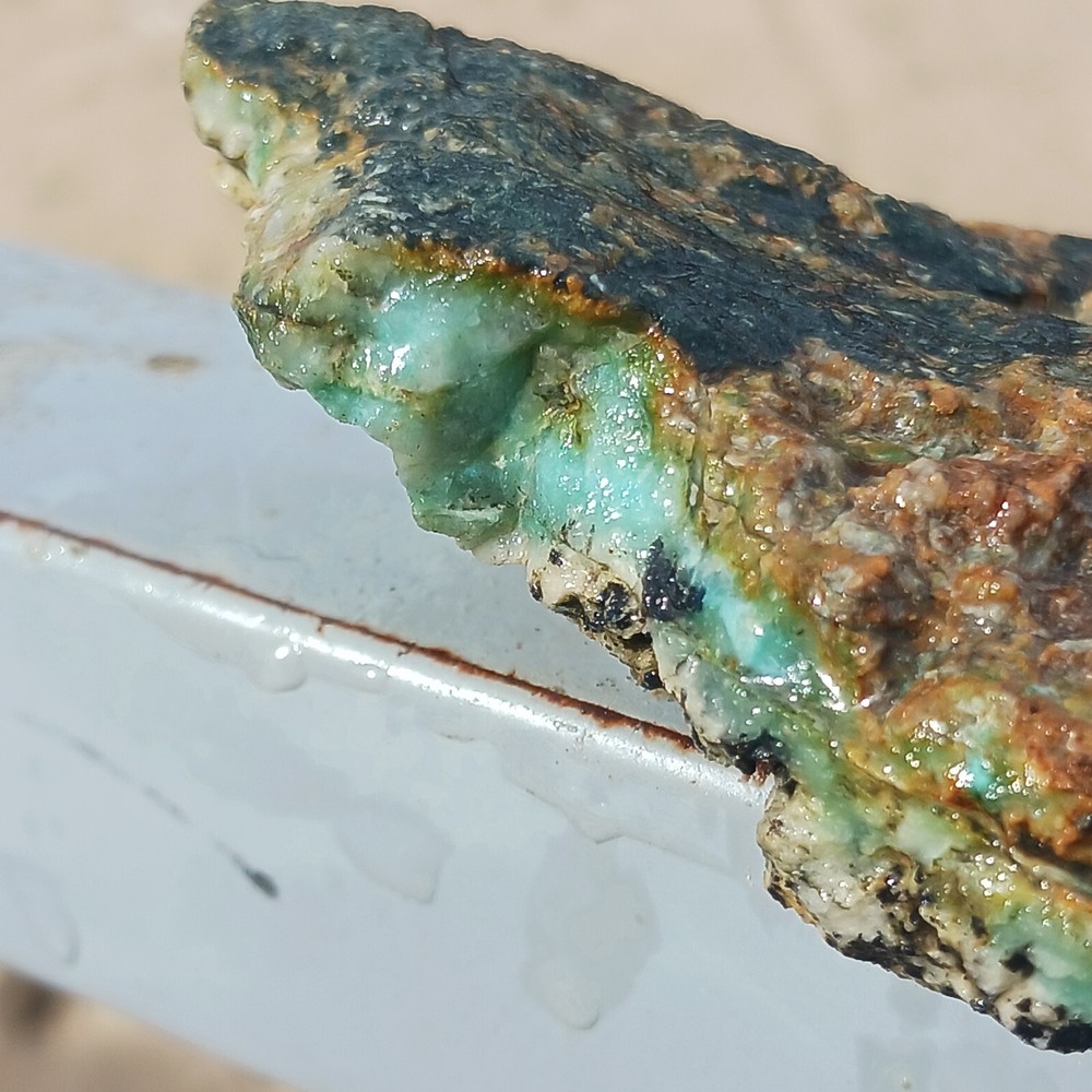 Red KEEP Mine Chrysocolla Rough Specimen Quartz Dendrites Unique