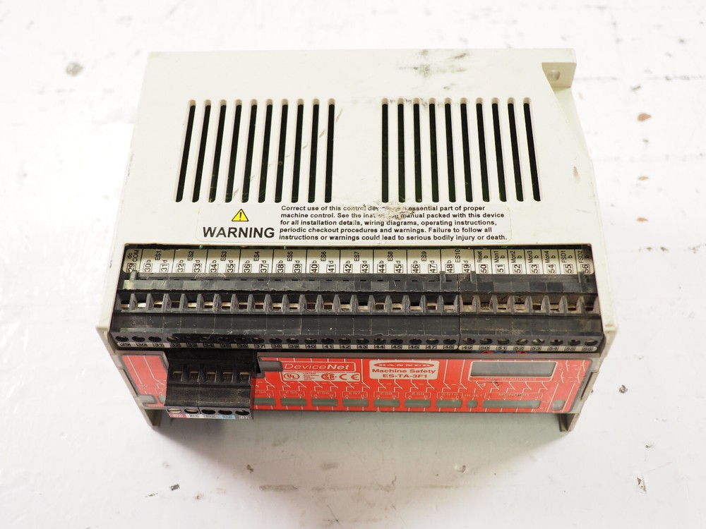 BANNER ES-TA-3F1 DeviceNet MACHINE SAFETY RELAY SWITCH MODULE