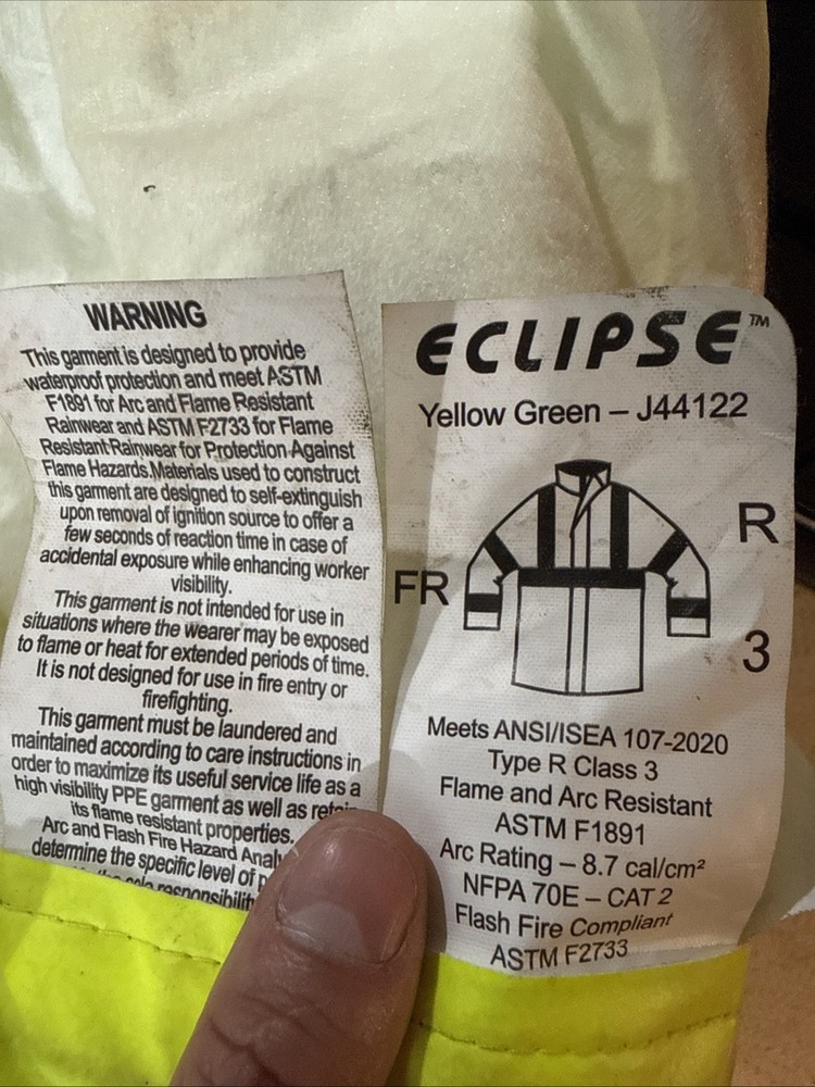 Tingley FR Class 3 Hi Vis Yellow Eclipse Raincoat Size Medium