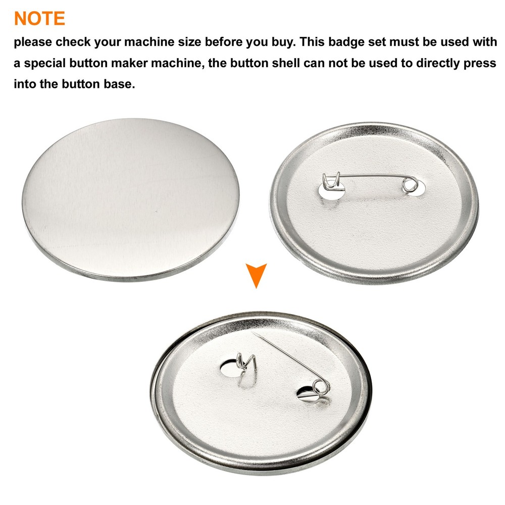 2.26" Blank Button Making Supplies,10Pcs Badge Part for Button Maker Machine