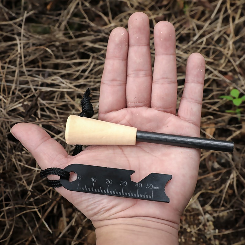 Fire Starter Flint Steel Striker Survival Kit Ferro Rod Outdoor Camping Tool New