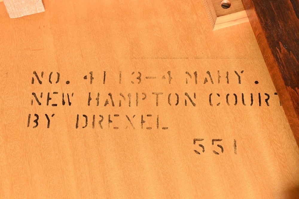 Drexel Georgian Mahogany Double Pedestal Extension Dining Table, Refinished