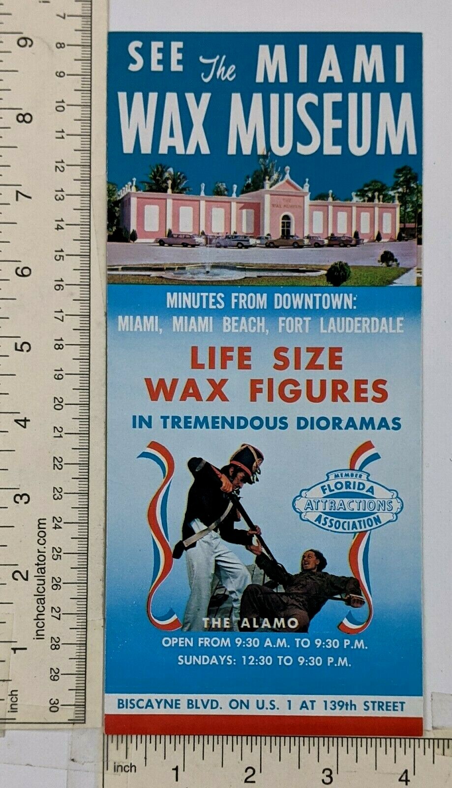 1960s Miami FL Wax Museum Astronauts History Tourist Vintage Travel Brochure