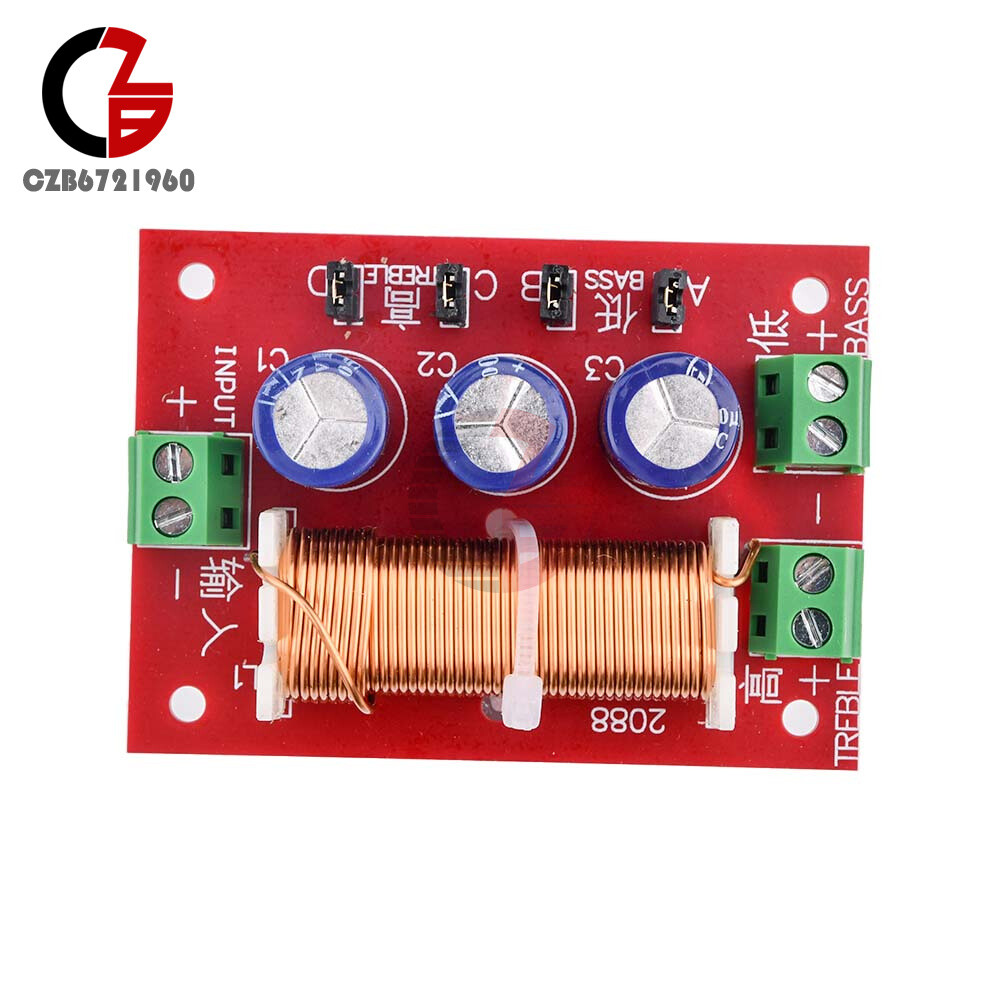 400W Adjustable 2 Way Crossover Filter Universal Audio Speaker Frequency Divider