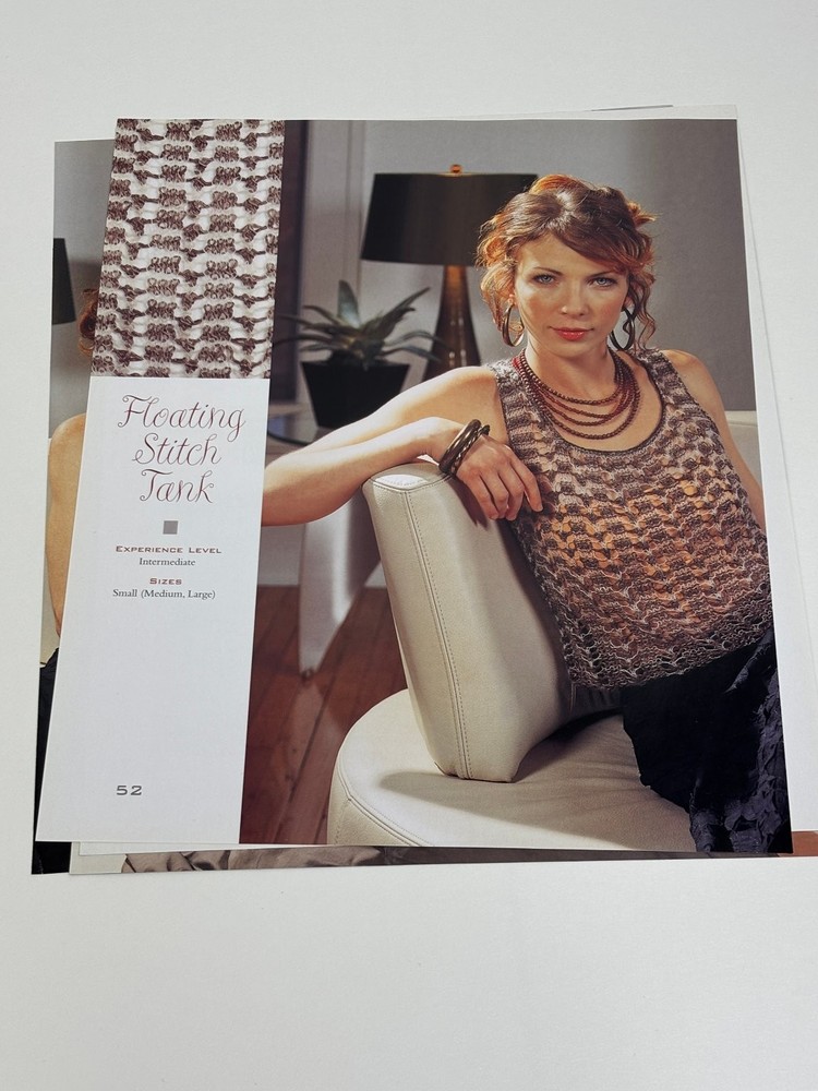 Floating Stitch Tank Knitting Pattern Intermediate Sizes S-L Book Pages