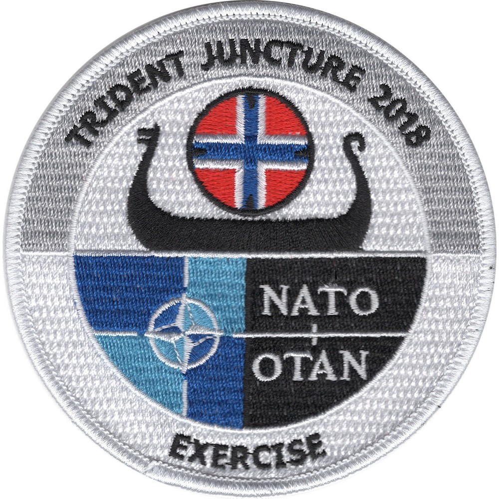 4" NATO OTAN TRIDENT JUNCTURE EMBROIDERED PATCH