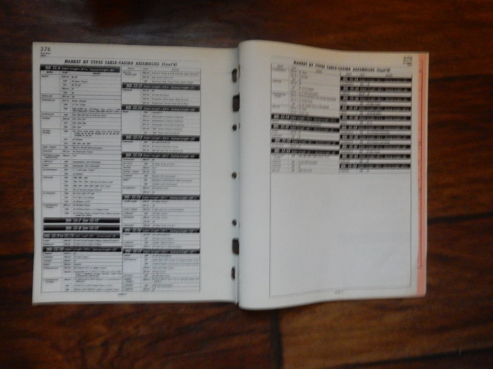 1955 AC Cable & Casing Specification Chart & Catalog 276 Weatherly Index