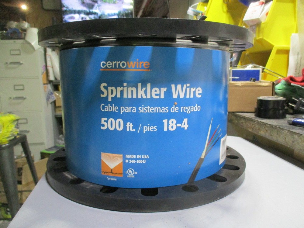 Cerro 500 Ft. 18/4 Black Solid Copper Sprinkler Wire