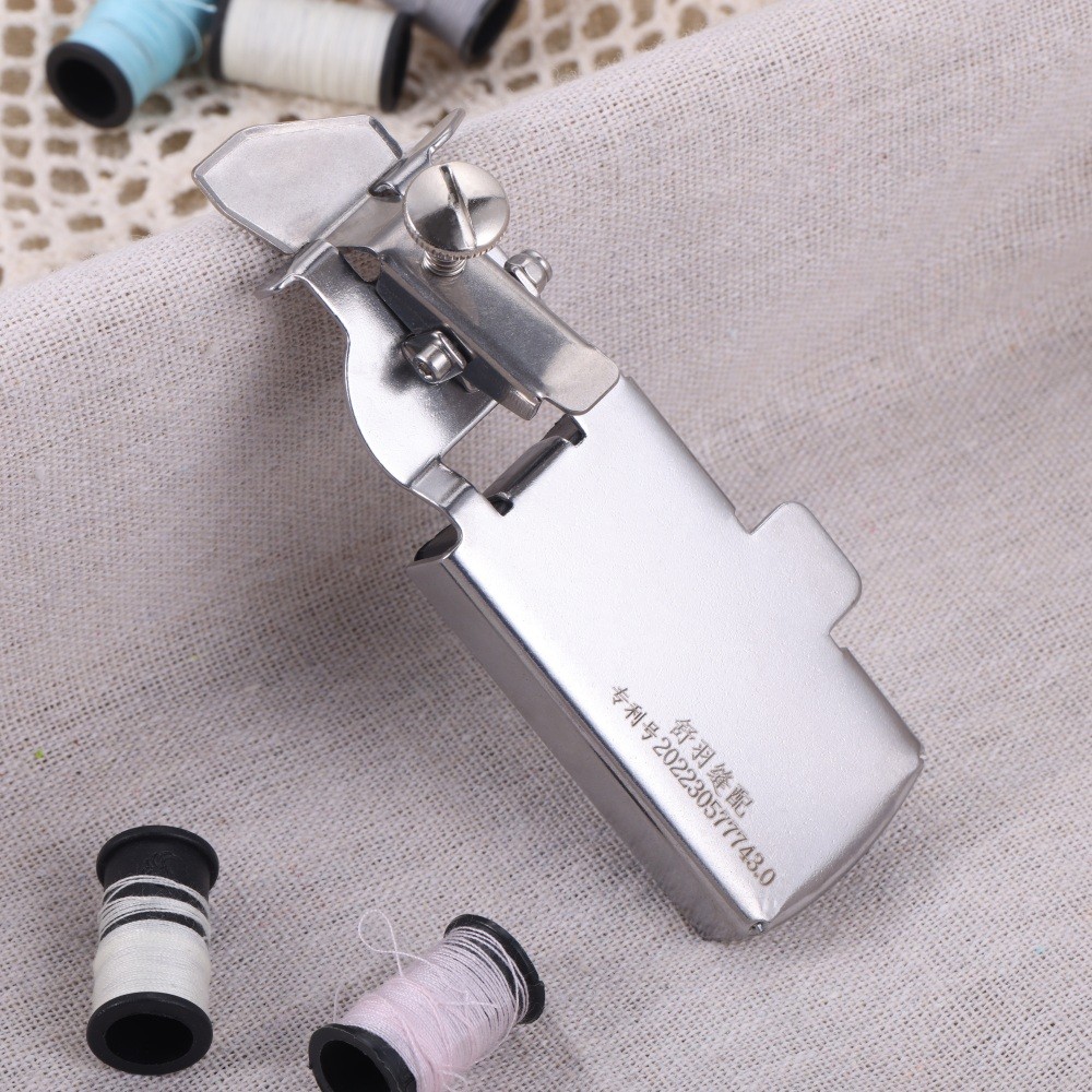 Metal Magnetic Seam Guide Silver Multiple Functions Sewing Machine Tool 11*3.2cm