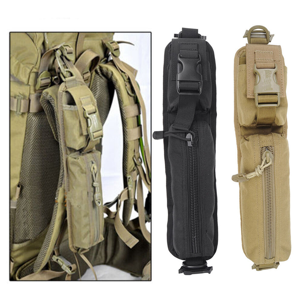Tactical Molle Backpack Shoulder Strap Accessory Bag Phone Pouch Zipper Pack Bag