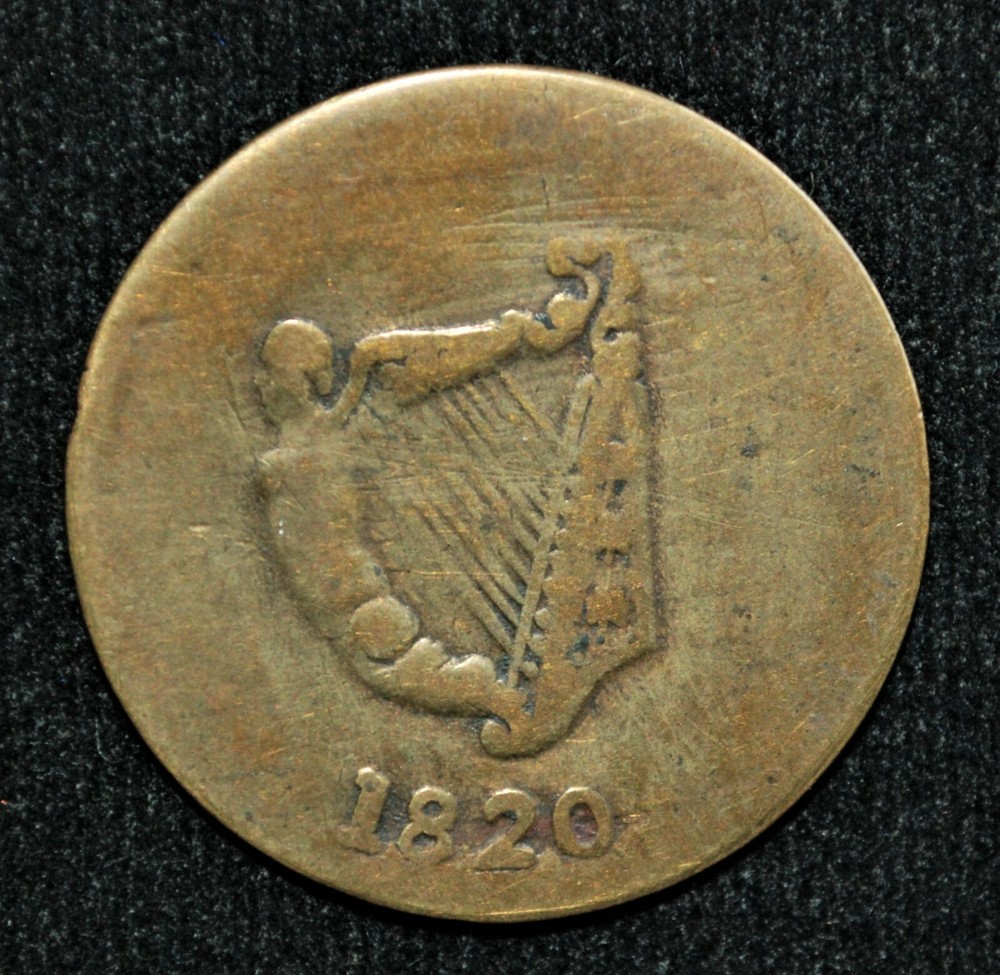 1820 Bust & Harp Token LC-60-1