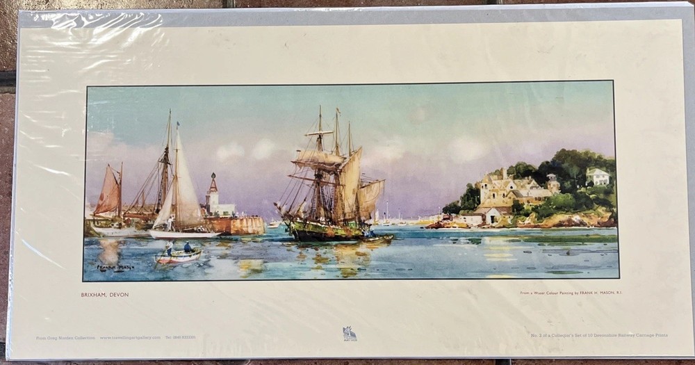 Brixham Devon Devonshire Railway Train Carriage Reproduction Print