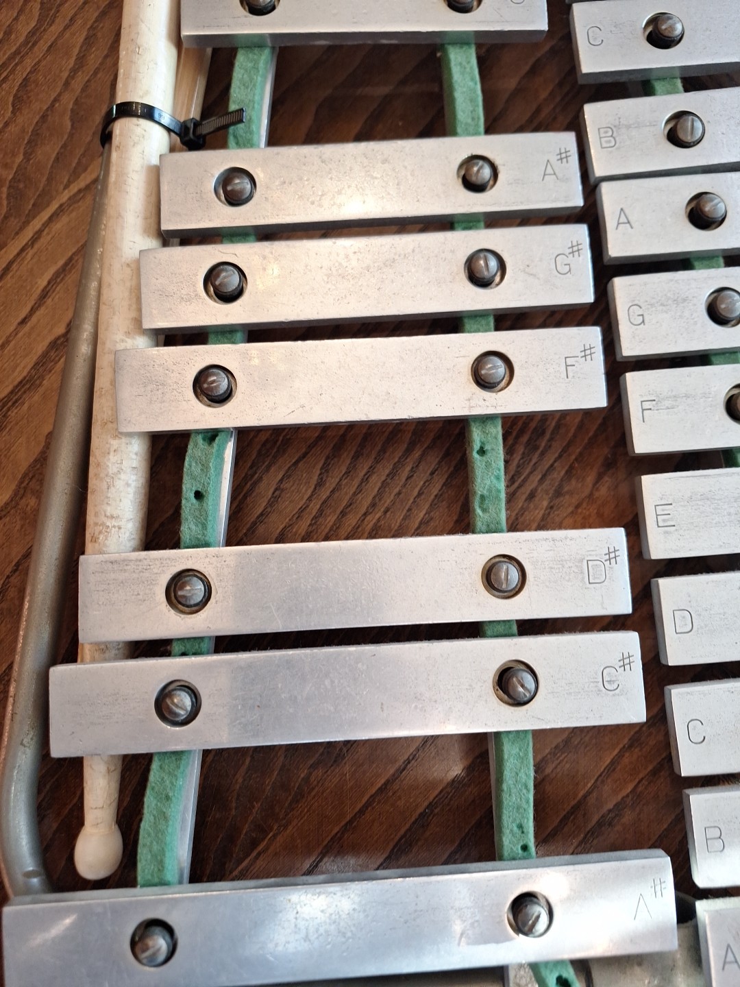 B.F.Kitching & Co Marching Bell Lyra Glockenspiel Xylophone Vintage +Mount Tube*