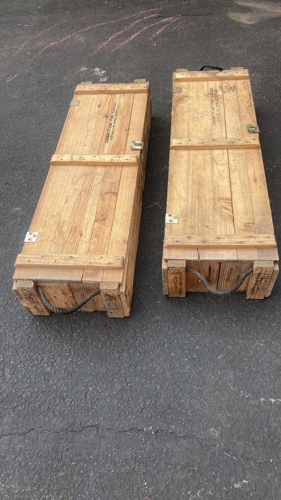 wooden ammunition crates