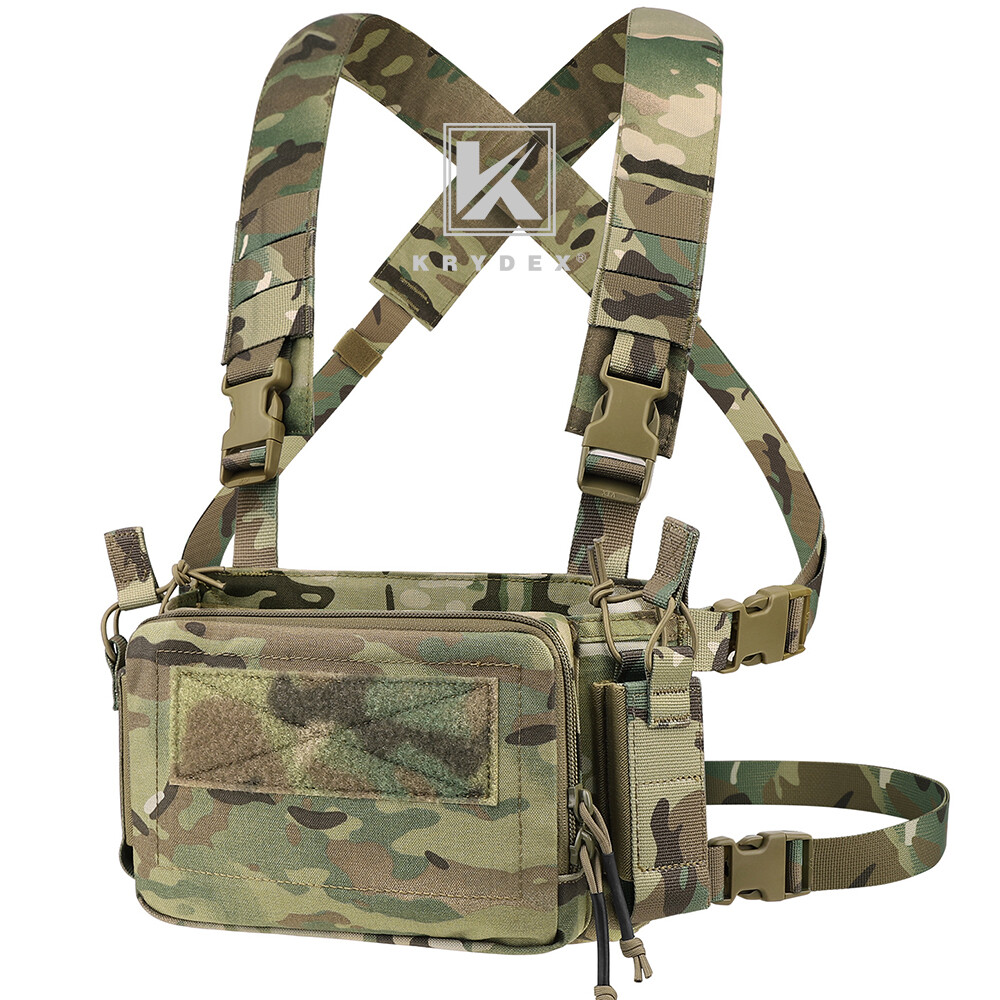 KRYDEX Tactical D3CRM Chest Rig 5.56 / 7.62 Rifle Pistol Magazine Pouch Placard