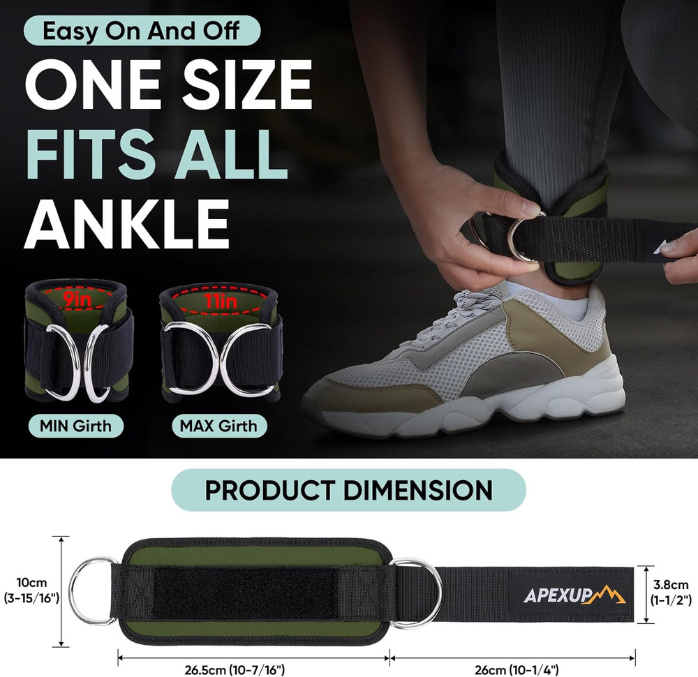 Ankle Strap for Cable Machine, Ankle Resistance Bands, Cable Kick Back Ankle Str