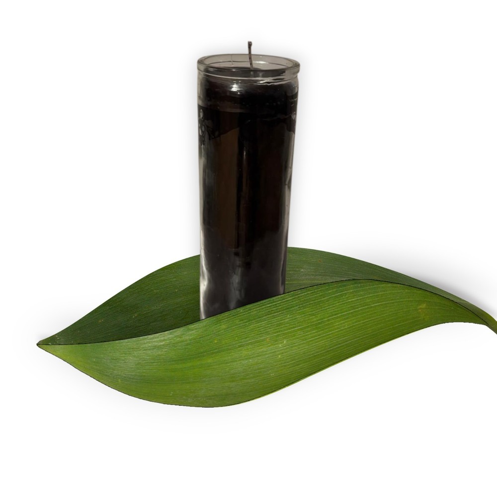 7 Day Plain Candle Black
