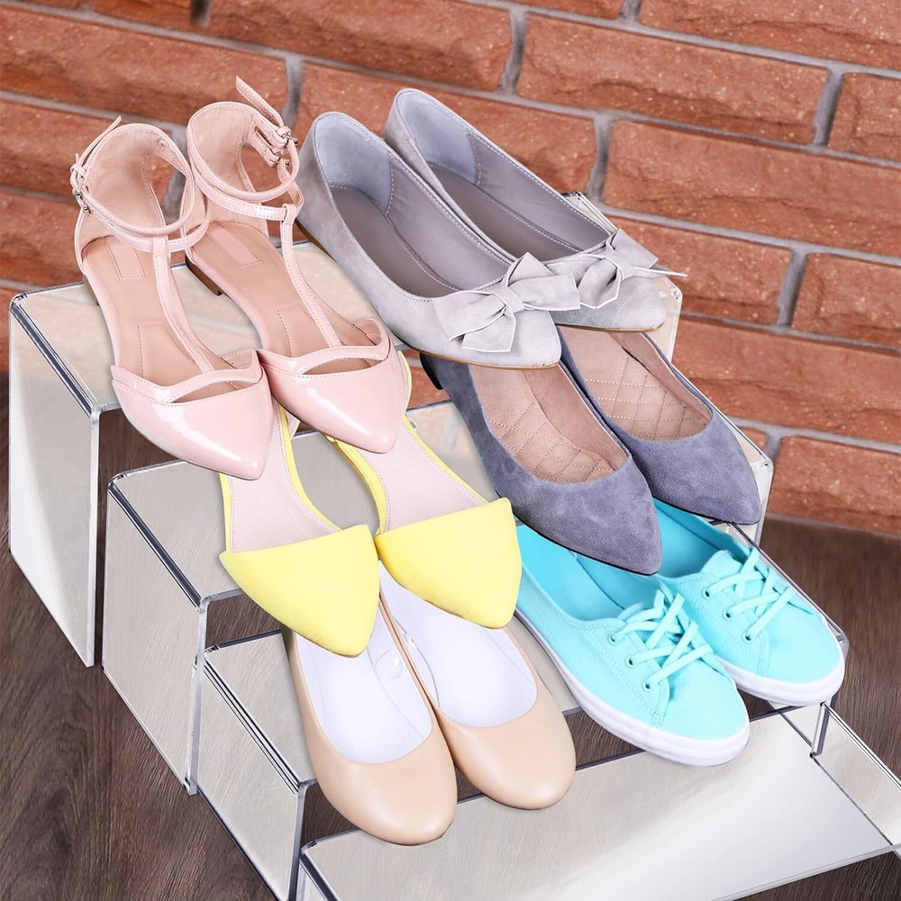 Suzile 8 Pcs 12.5" Large Acrylic Riser Clear Rectangular Showcase clear