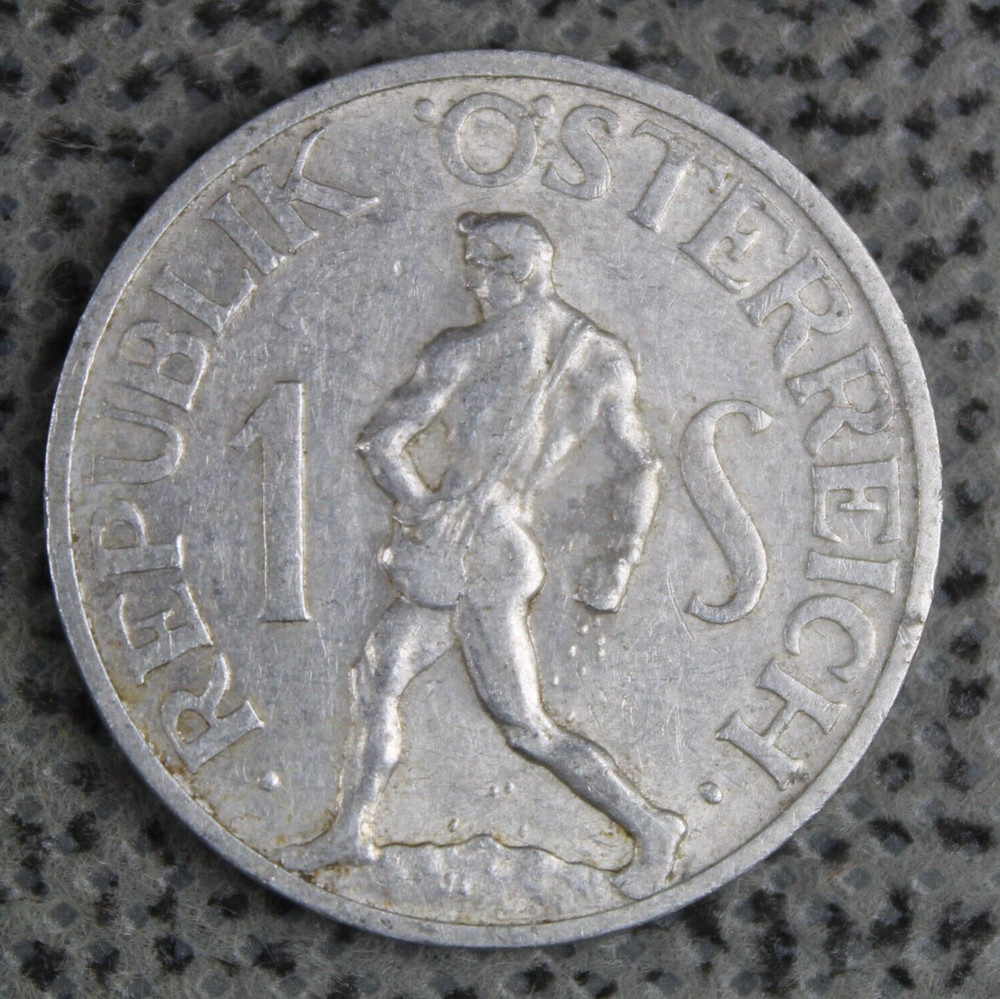 1946 Austria 1 Schilling Eagle Shield Sower Second Republic Aluminium ø 25mm