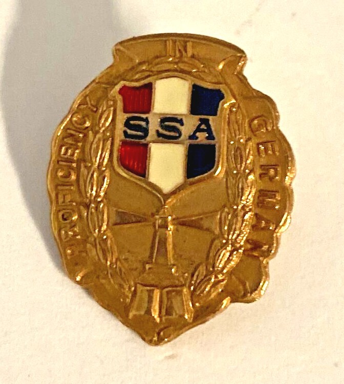 Vintage SSA Proficiency In German Emblem (K2)