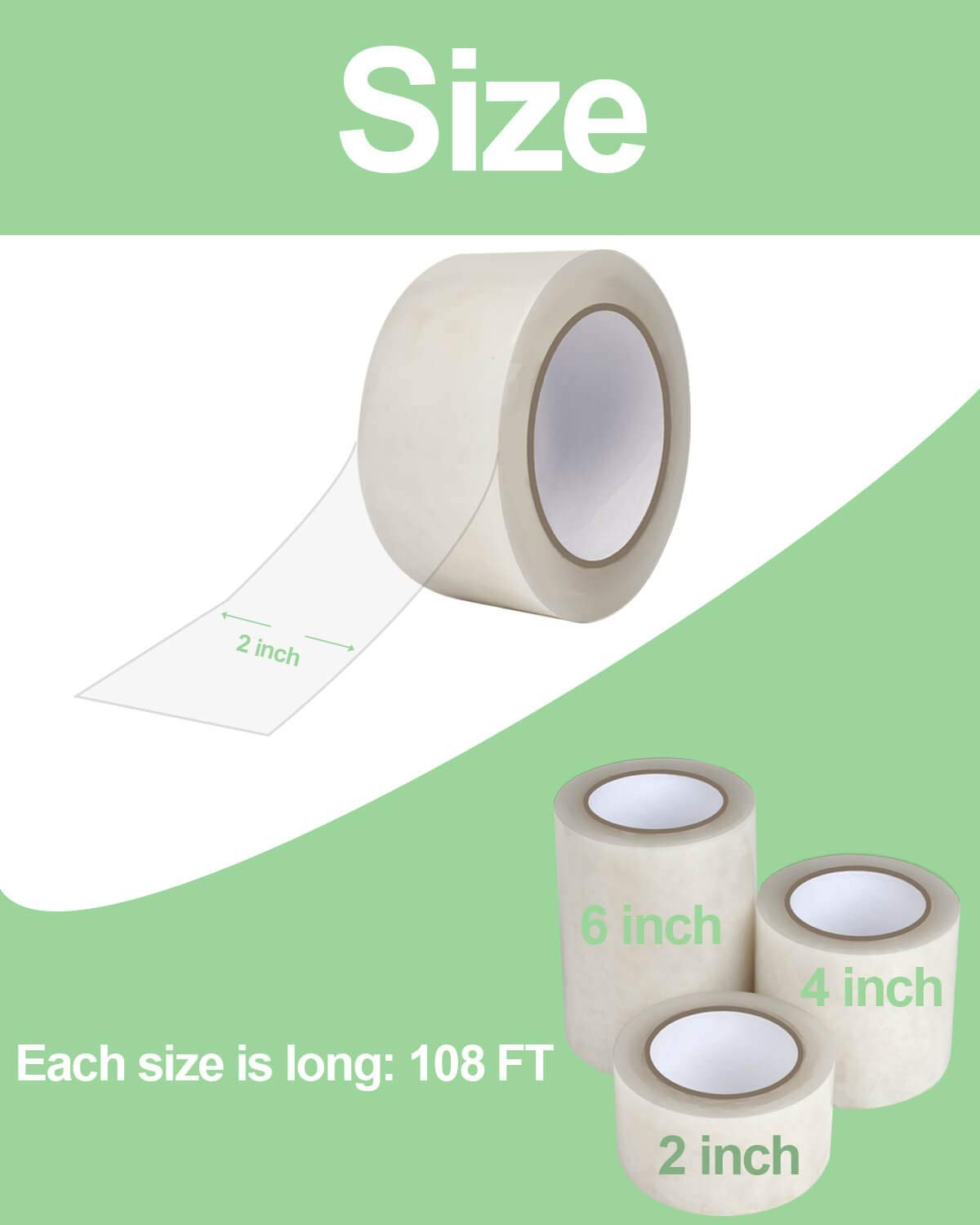 Greenhouse Plastic Repair Tape Clear Poly Film Patch Roll 2x108