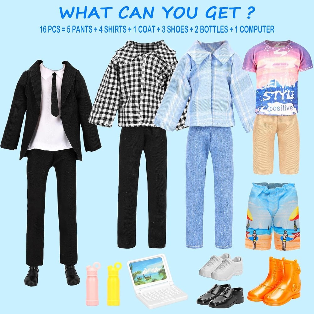 Boy Doll Clothes And Accessories Set