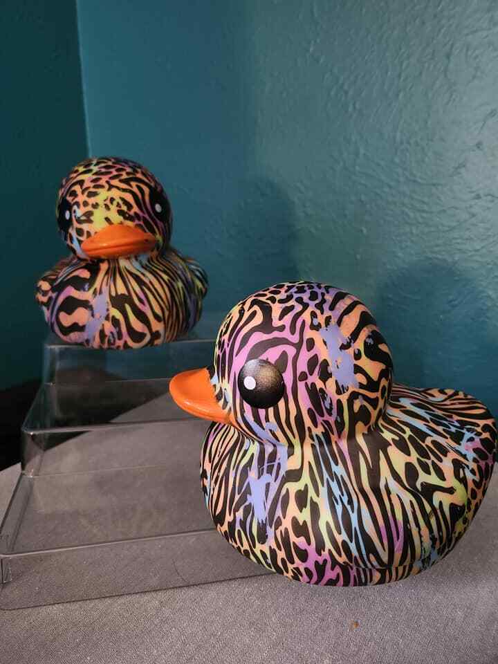 6" Rubber Ducks - Animal Prints, Dippin Dots, Splash Rainbow, & Animal Confetti