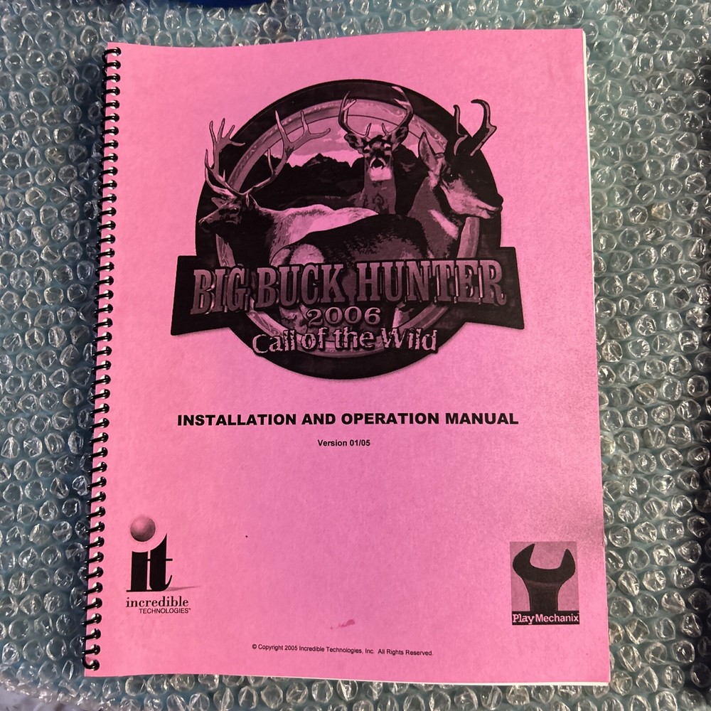 BIG BUCK HUNTER 2006  arcade game manual