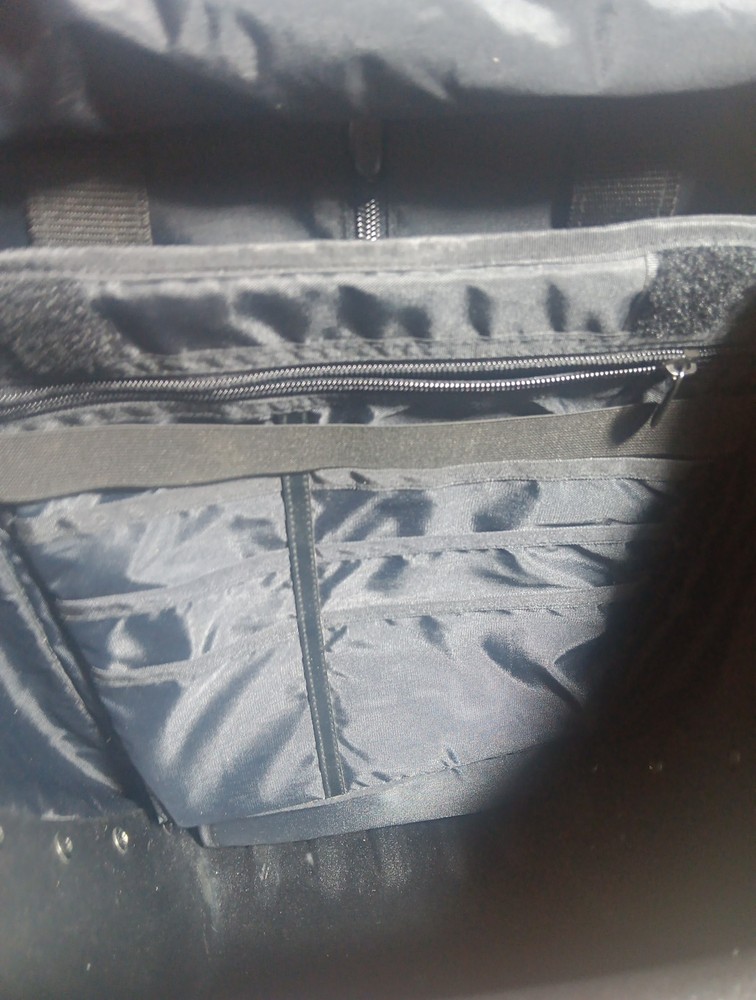Boblbee hard shell backpack.