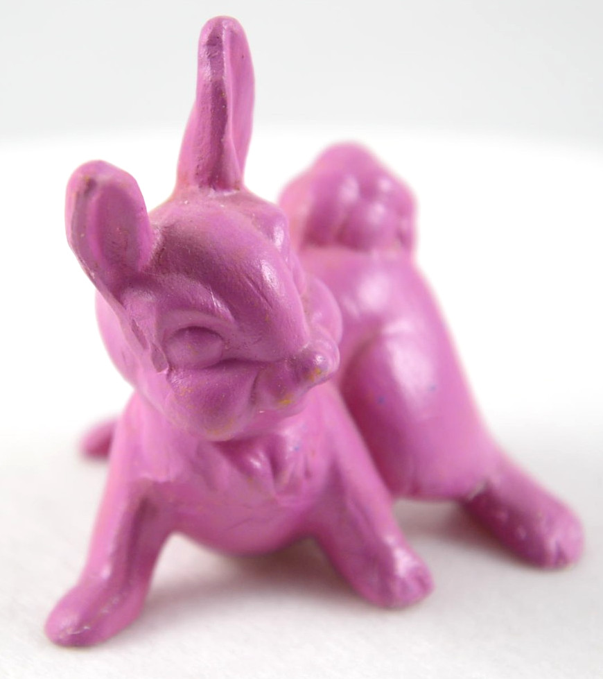 Ceramic Bunny Rabbit Pink 2.5 Inches Tall