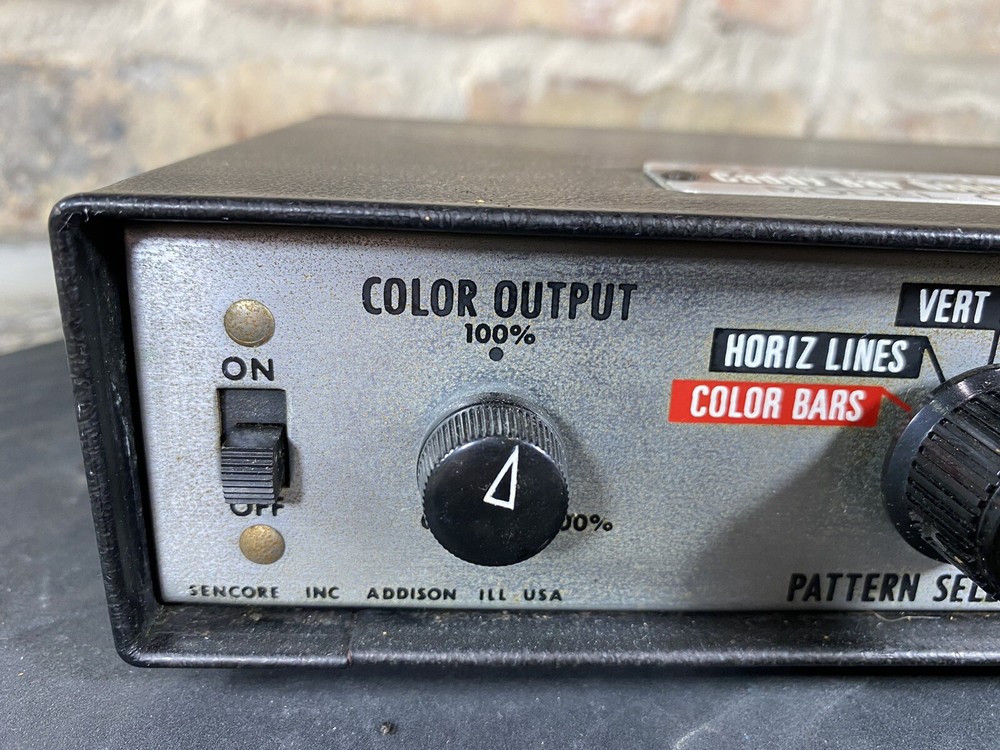Sencore Model CG19 Caddy Bar Generator Pattern Selector Color Output No. 764577