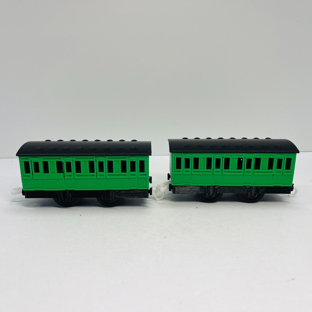 Thomas & Friends Trackmaster Green Grass Passenger Coach Train (two) Custom Made