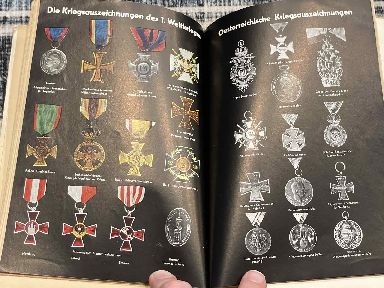 1955 Post WW2 WWII German Book Fur Tapferkeit und Verdienst Medals Awards Guide