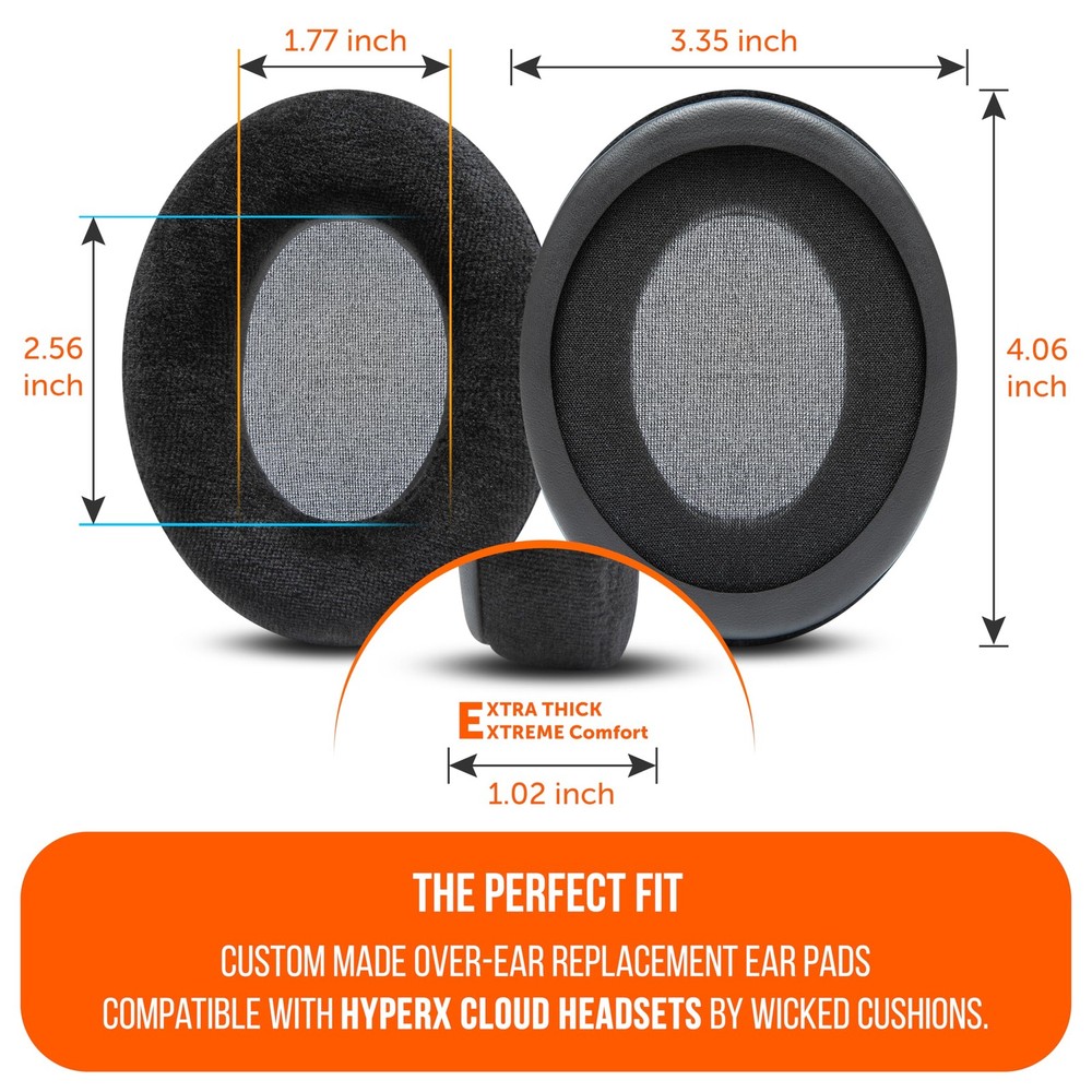 WC StealthZ Cloud FPS Earpads for HyperX Cloud Alpha, Cloud 2, Flight - Gaming