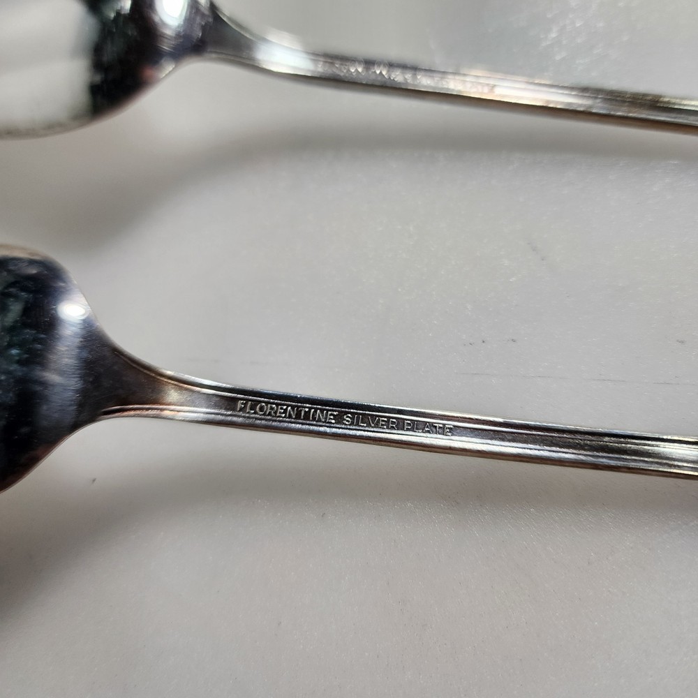 Lot of 3 Florentine Silverplate Tear Bowl Iced Tea Spoon