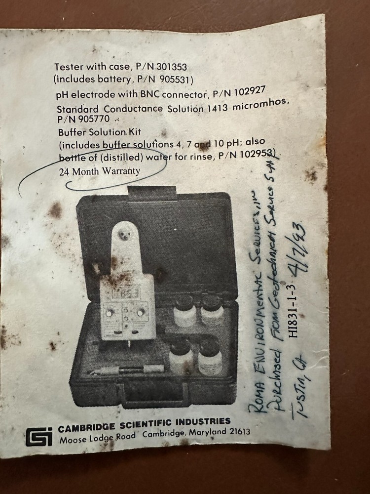 Beta HyDAC Conductivity Temperature Ph Tester