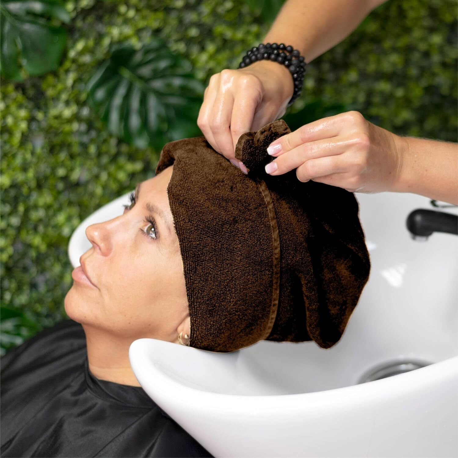 BROWN SALON TOWEL 16 x 27 INCHES LARGE GYM SPA HAND TOWELS 100% COTTON