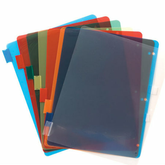 Jot Plastic 3-Ring Binder Index Dividers with Tabs Mixed Colors ~ 1 Pack