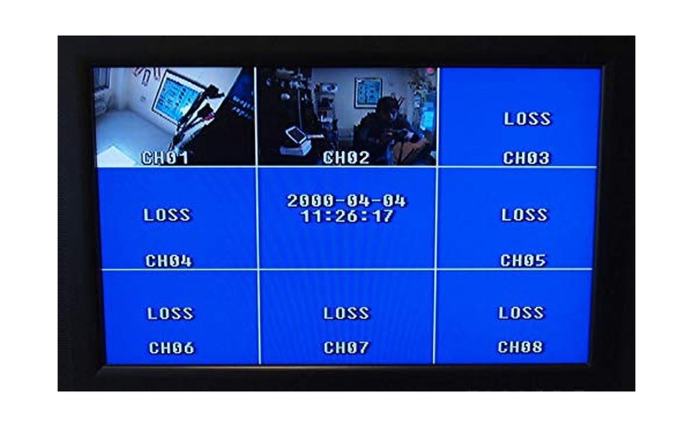 Evertech 8 Channel Analog CCTV Video Multiplexer Color Quad Processor Screen ...