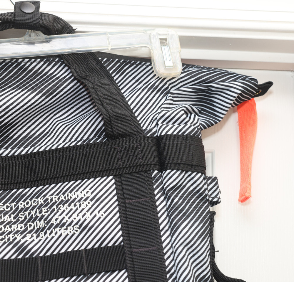 Under Armour Project Rock Top Loading Backpack UA Training Black White Classic