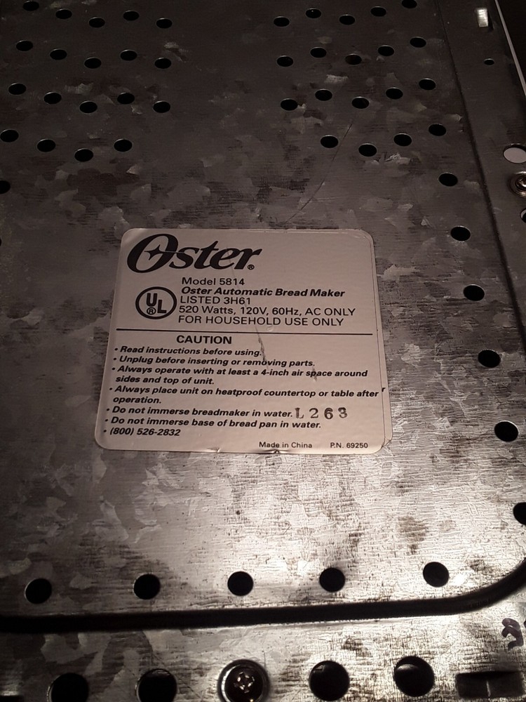 Oster Automatic Deluxe Bread Dough Maker Model 5814 Tested Working