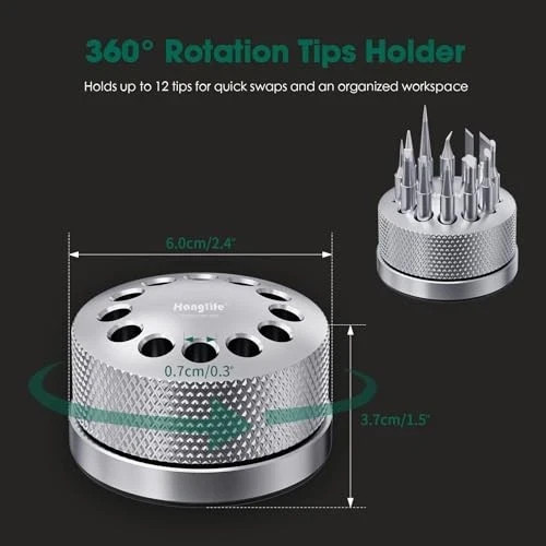 T18 Soldering Iron Tips with Tip Holder for Hakko FX-888D FX Kit 1 With Holder